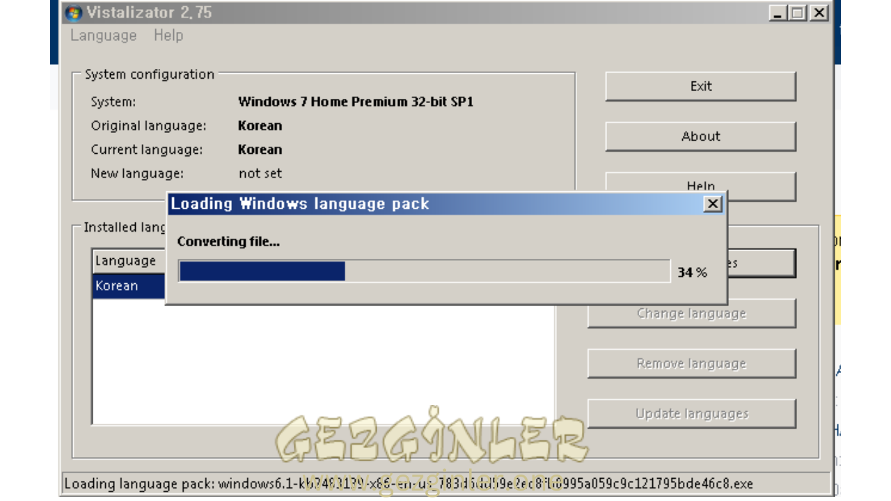 Vistalizator Language Pack Windows 7
